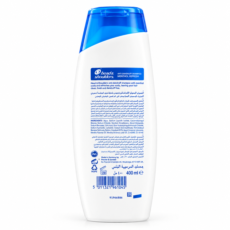 شامپو هد اند شولدرز عربی ضد شوره رایحه نعناع 400 میل – Head & Shoulders